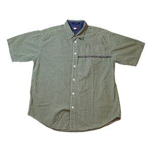 Tommy Hilfiger Short Sleeve Button Up Regular Fit Shirt Mens Size XL